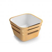 Countertop/wall-hung washbasin cm 40x40 Bacile Cubo Glossy Gold