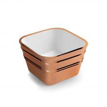 Countertop/wall-hung washbasin cm 40x40 Bacile Cubo Glossy Copper