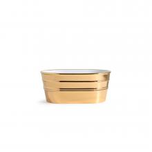 Oval Countertop/Wall-hung Washbasin Tinozza Glossy Gold