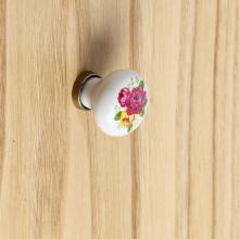 Small Round Knob White Bronze finish cm 27