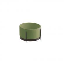 Washbasin with structure Ibrido Round Pulse Green