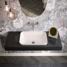 Square Drop in Washbasin 43x37 Thin rim Giò Evolution