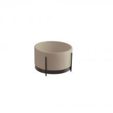 Washbasin with structure Ibrido Round Matt Clay