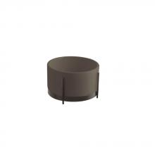 Washbasin with structure Ibrido Round Matt Basalt