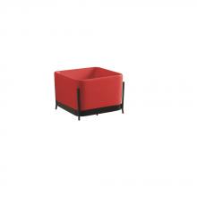 Washbasin with structure Ibrido Square Passion Red