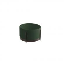 Washbasin with structure Ibrido Round Matt Forest Green