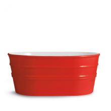 Oval Countertop/Wall-hung Washbasin Tinozza Glossy Passion Red