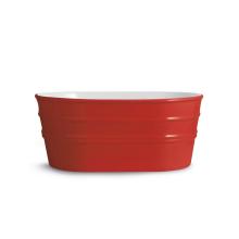 Oval Countertop/Wall-hung Washbasin Tinozza Glossy Passion Red