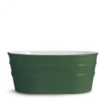 Oval Countertop/Wall-hung Washbasin Tinozza Glossy English Green