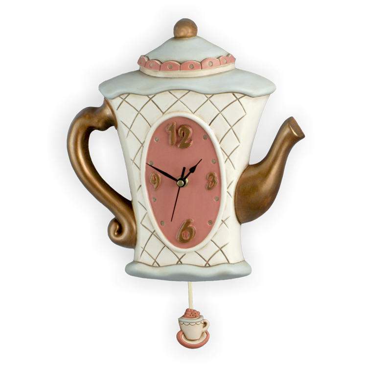 Pendulum Clock Teapot High Copper Taruschio