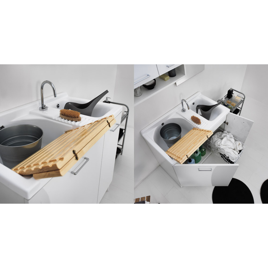 Indoor washtub with laundry basket 100x55xH89 Active Wash Static