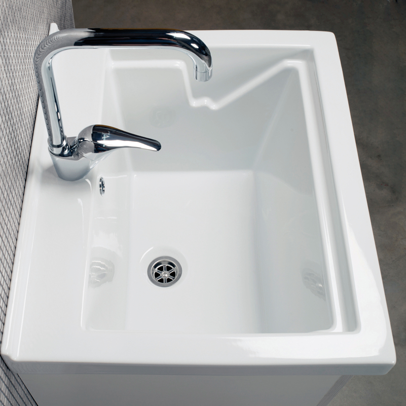 Laundry white unit Sirena + ceramic 60x50 Onda