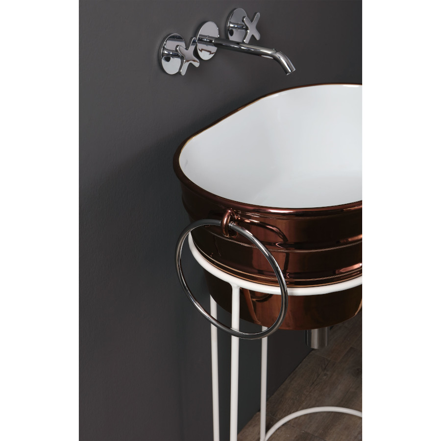 High metal washbasin cabinet Tinozza