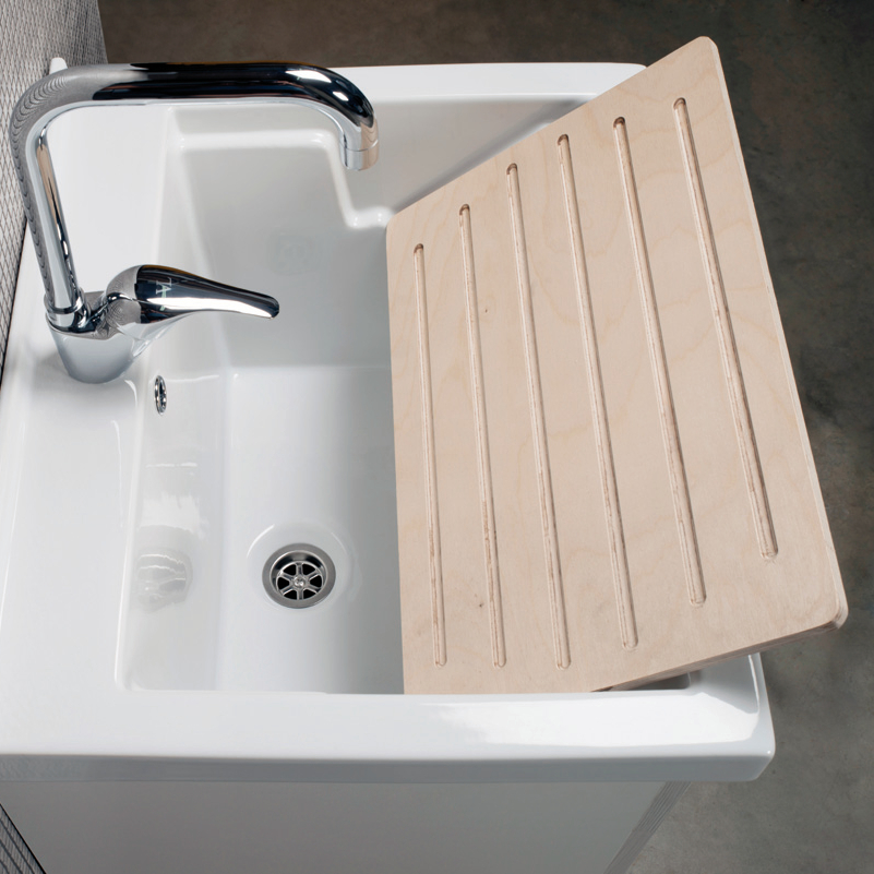 Laundry white unit Sirena + ceramic 60x50 Onda