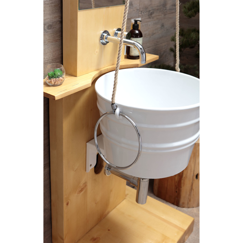 Wooden cabinet for Bacile wash basin Pozzo