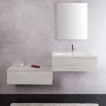 Wall-hung bathroom composition cm 160 Unika White Elm
