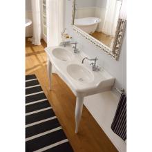 Countertop or wall-hung double washbasin Castellana