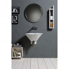 Oval Countertop/Wall-hung Washbasin Terra White