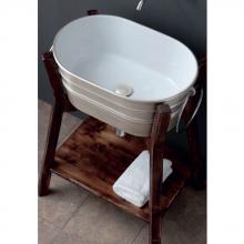 Oval countertop/washbasin Tinozza Satin Silver