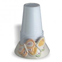 Ceramic cup holder for disposable cups